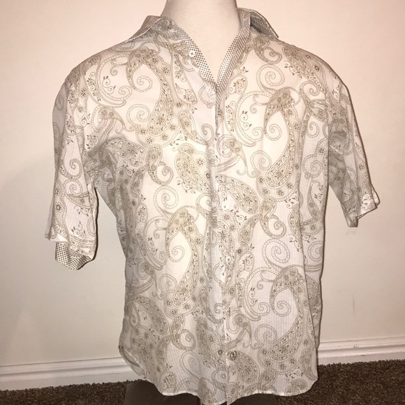 Bugatchi Uomo Button-Front Shirt Size Large - Picture 1 of 6